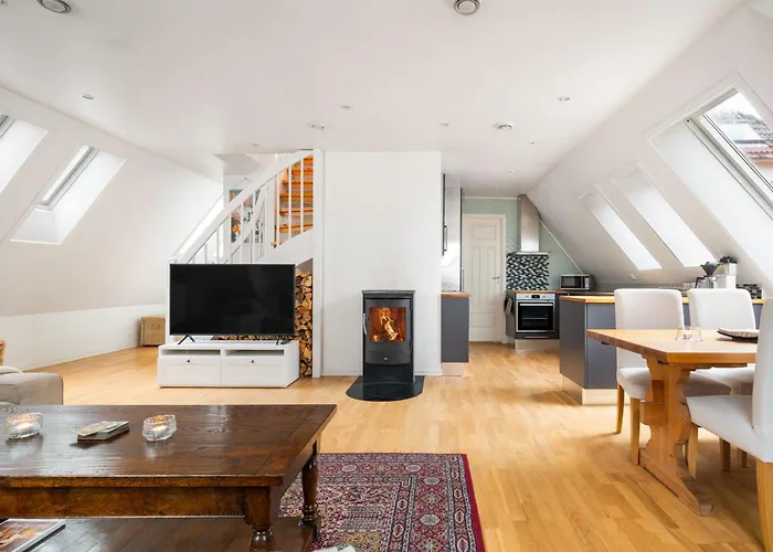 公寓 Scandinavian Hideaway I Private Balcony 卑爾根